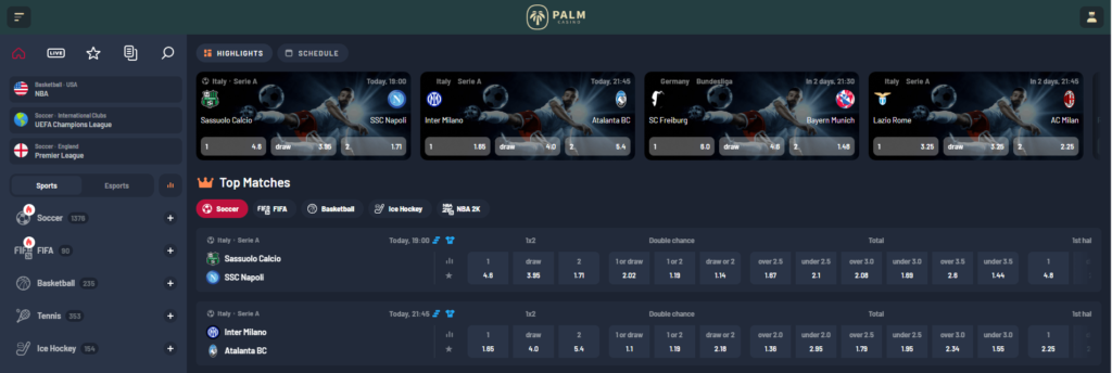 Palm Online Betting Options