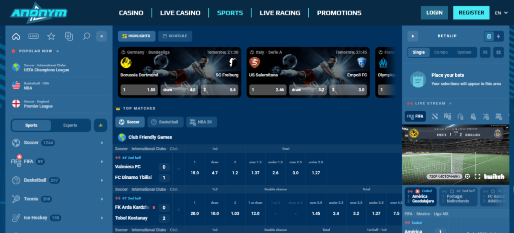 Anonym Bet Betting Section
