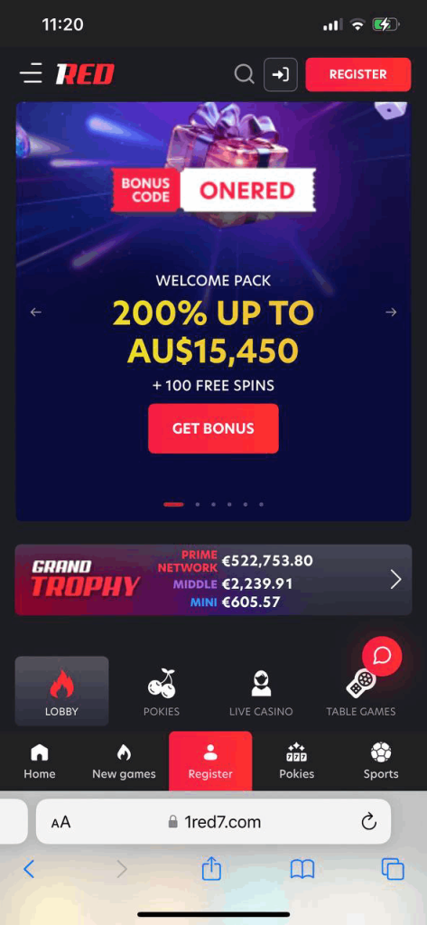 1Red Casino Mobile