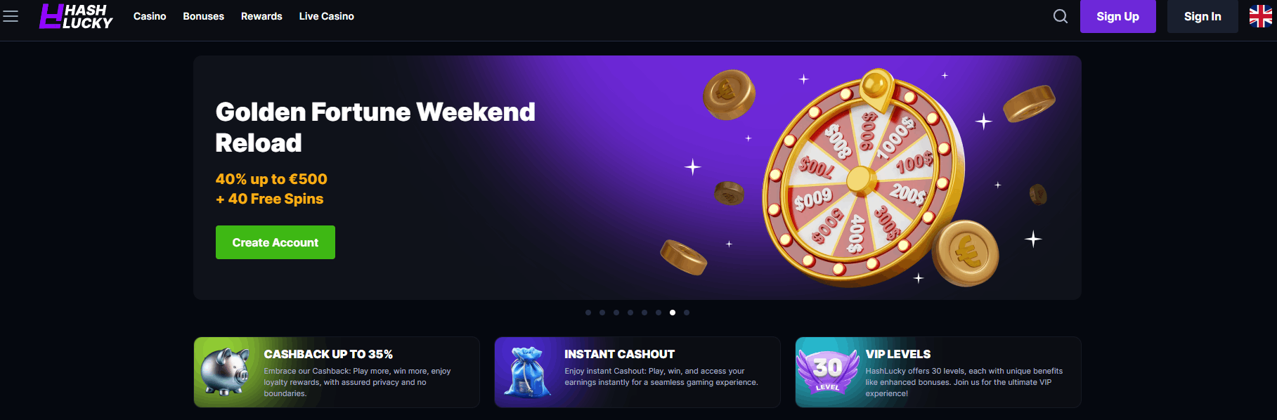 HashLucky Casino Main