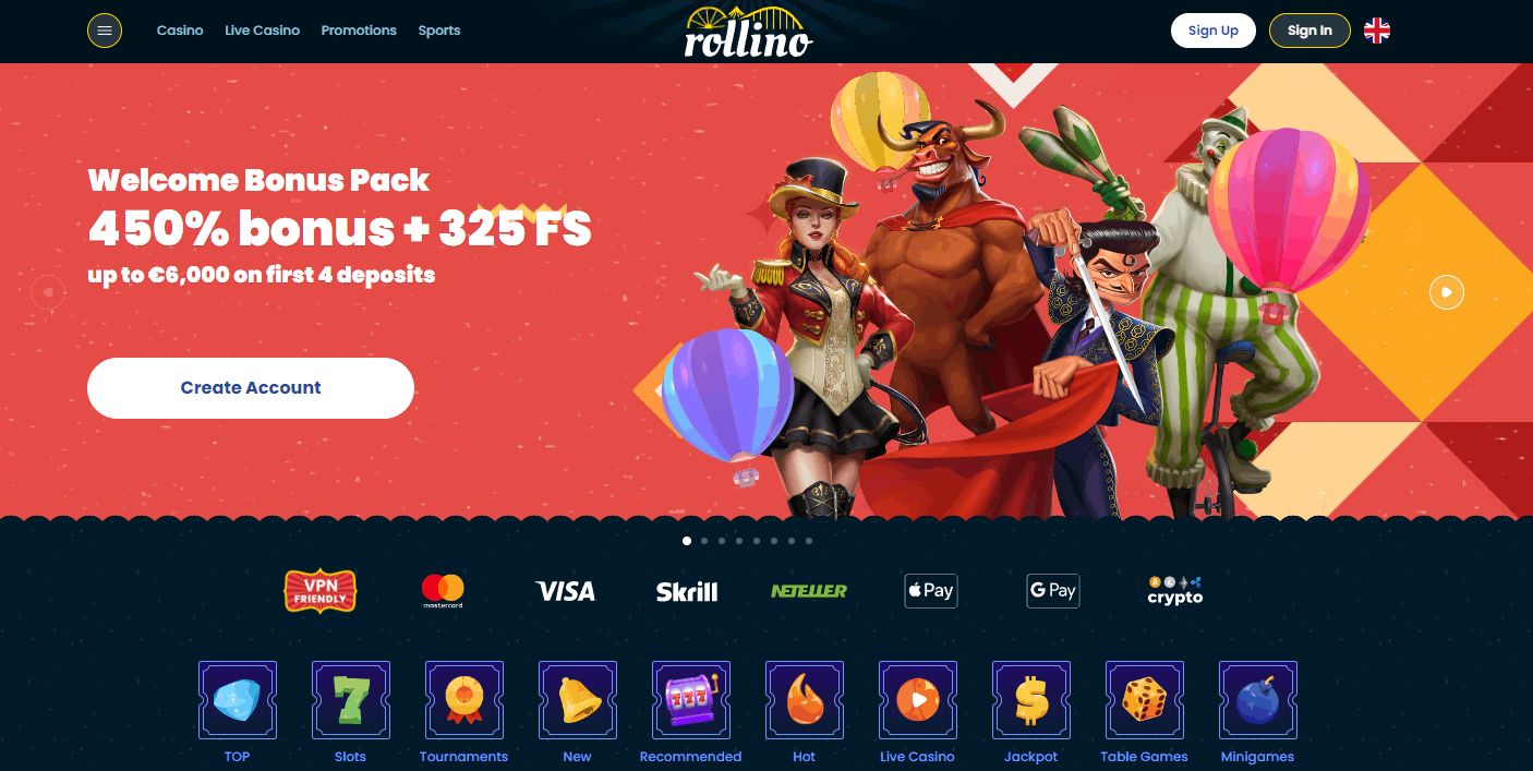 Rollino Casino Main