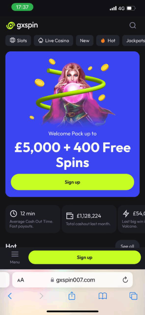 GXspin Mobile Casino