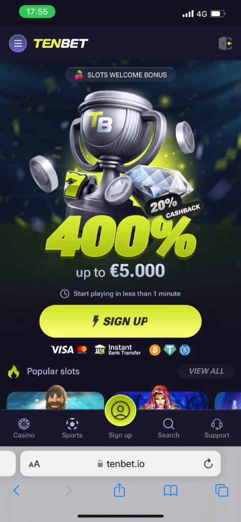 TenBet Mobile Casino