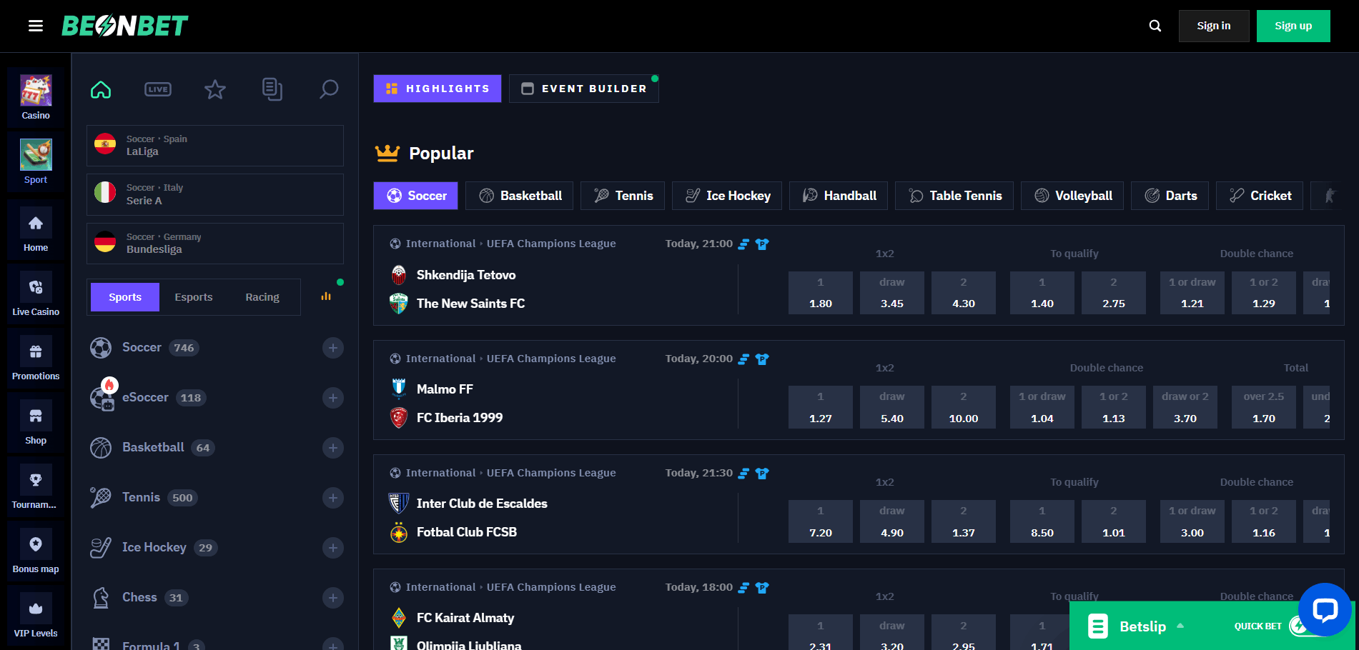 BeonBet Casino Sports Betting