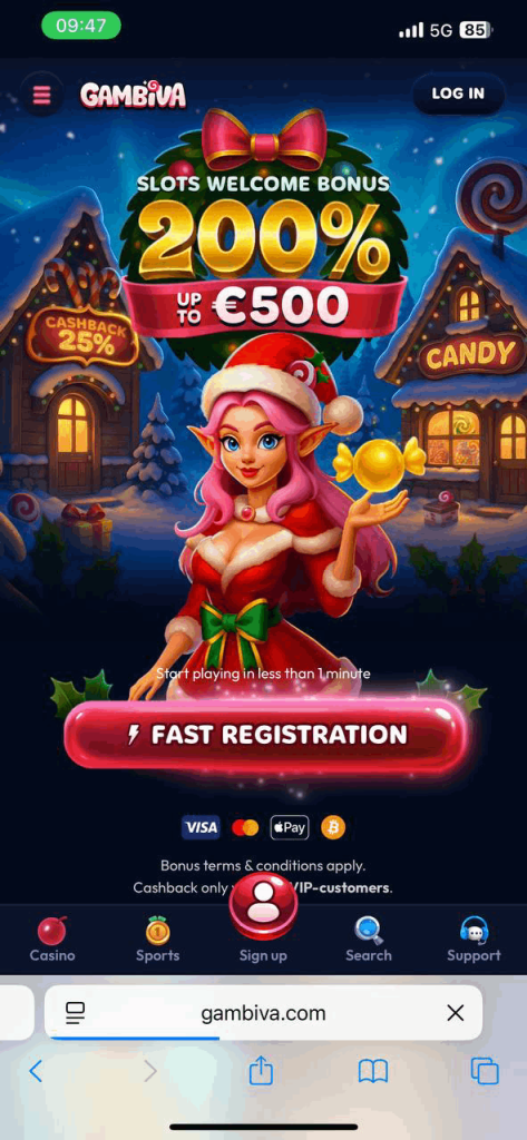 Gambiva Mobile Casino Experience