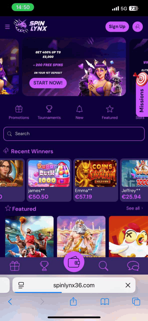 Spinlynx Mobile Casino